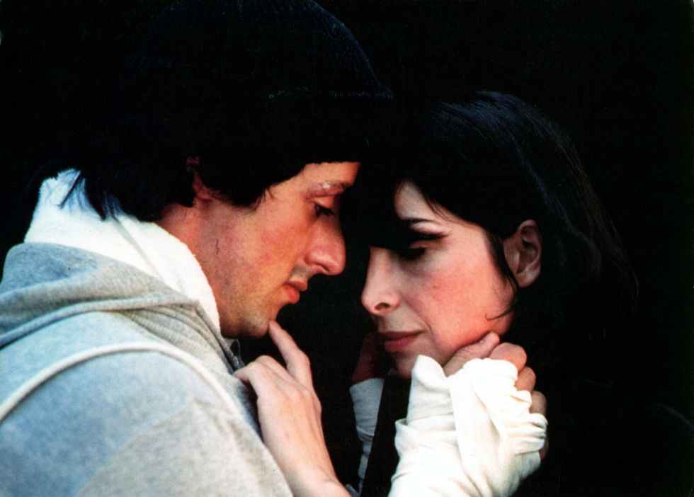 sylvester stallone and talia shire in 'rocky'