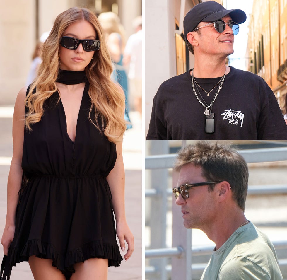 Sydney Sweeney, Orlando Bloom und Tom Brady in Venedig während des Hochzeitswochenendes von Jeff Bezos und Lauren Sánchez.