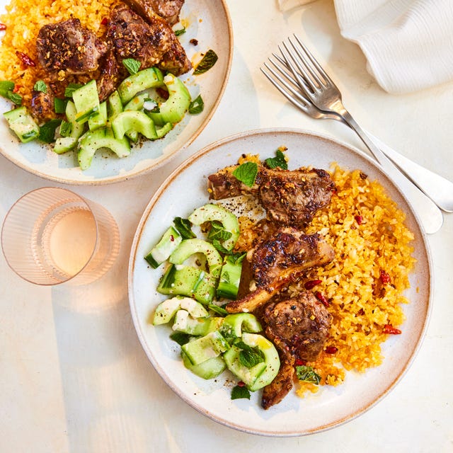 szechuan lamb with crispy rice