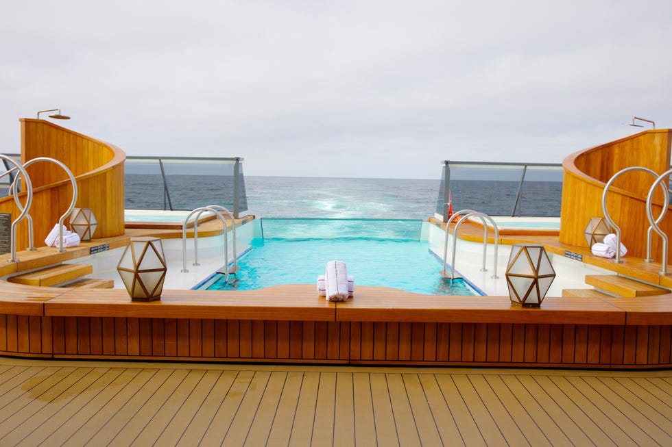 luxury expedition cruising seabourn venture ship greenland arctic circle cruise ship pool and hot tub