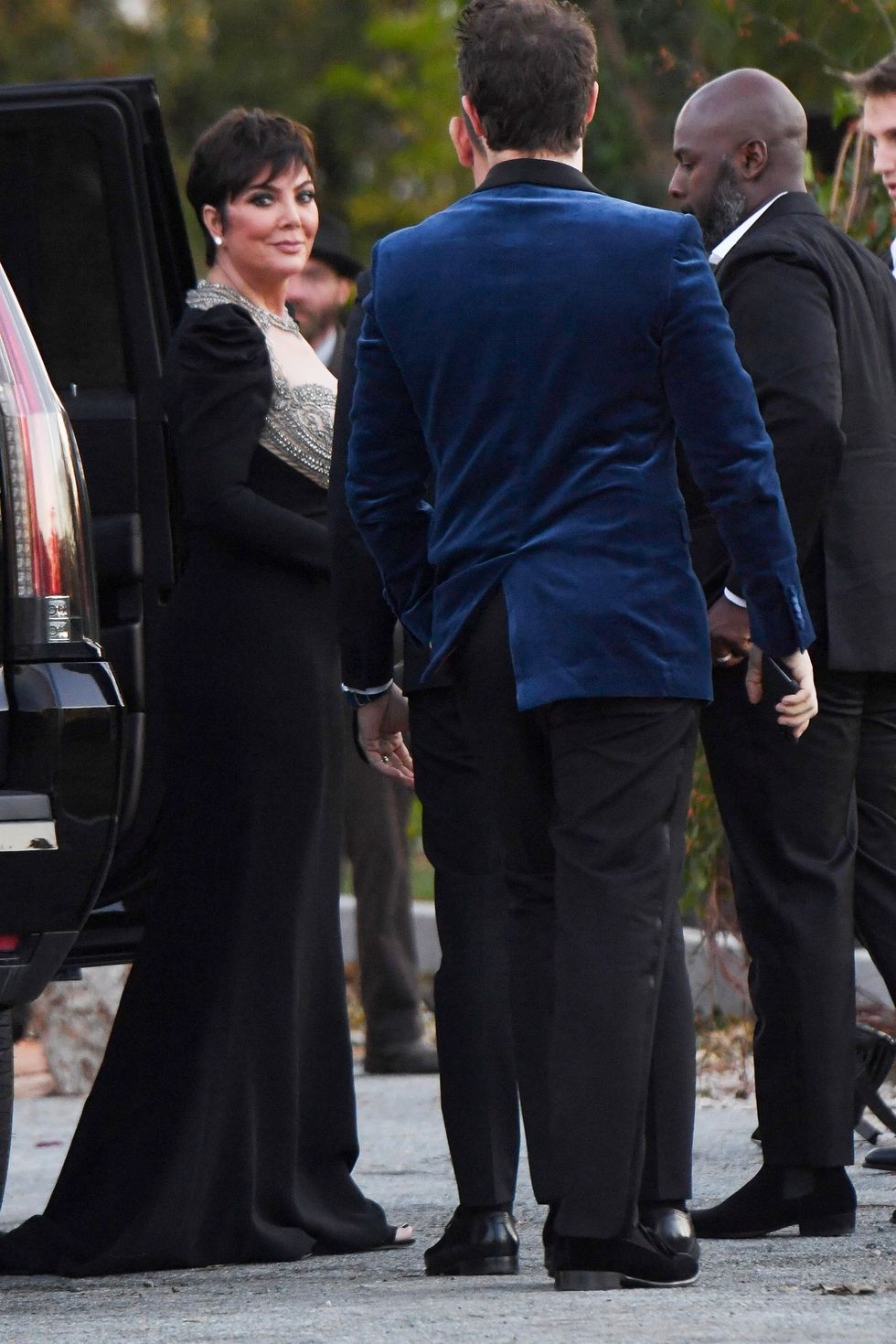 克莉絲珍娜（Kris Jenner）參加珍妮佛勞倫斯（Jennifer Lawrence）的婚禮
