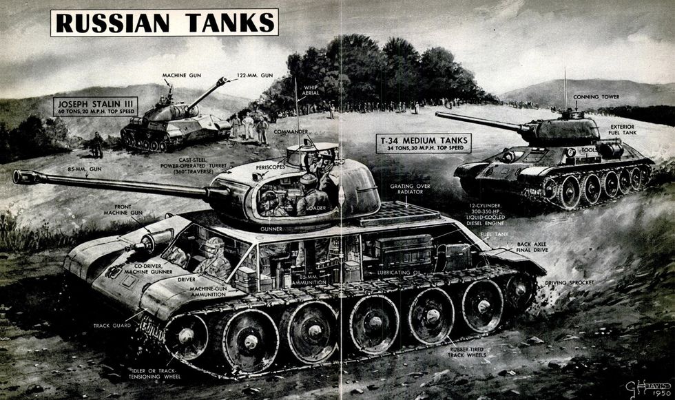 illustration of the t 34 tank