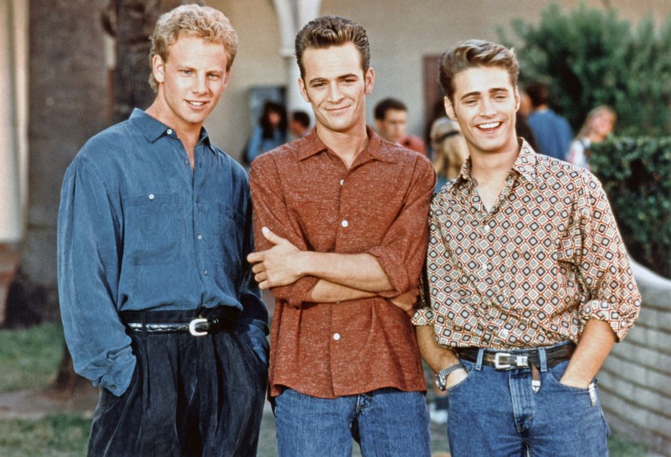 BEVERLY HILLS 90210, (from left): Ian Ziering, Luke Perry, Jason Priestley, 1990-2000. © Aaron Spell