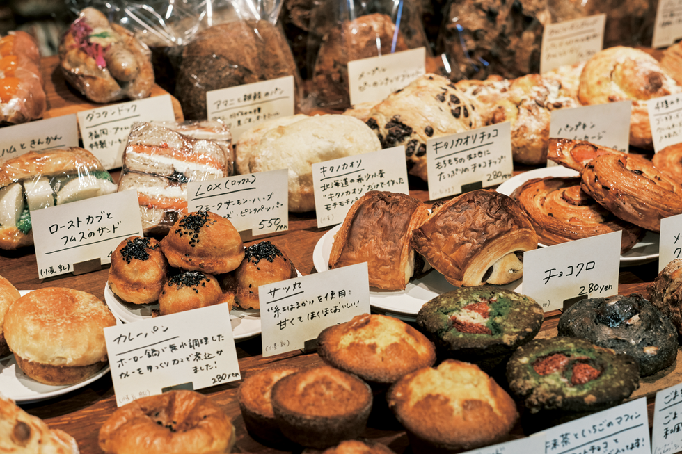 a variety of pastries for sale