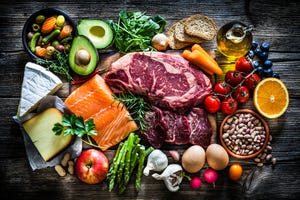 food backgrounds table filled with large variety of food