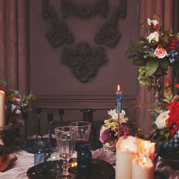 gothicstyle table set for valentine's day