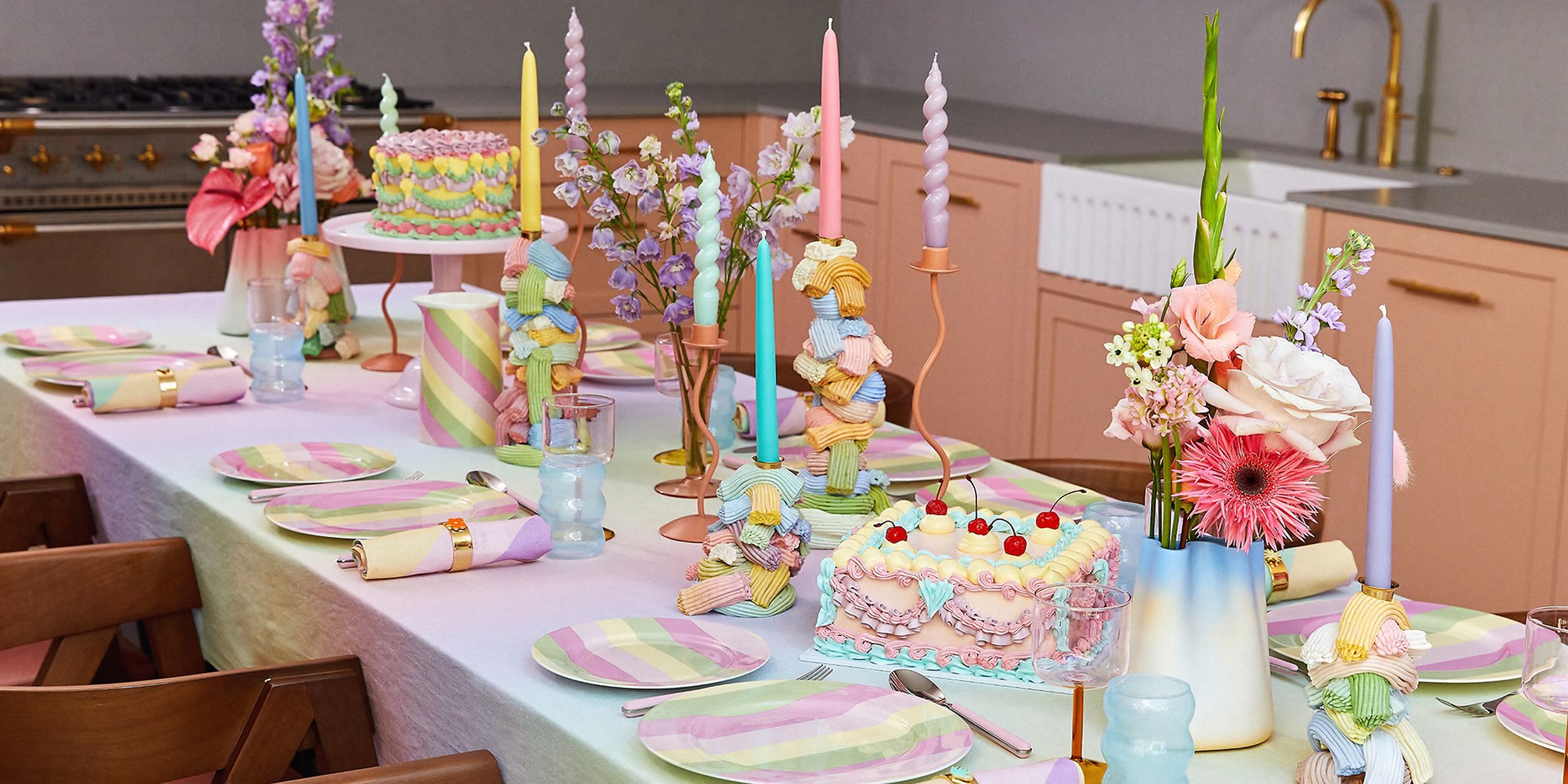 Perfectly Pastel Taper Dinner Candle Set – Truffle Tablescapes