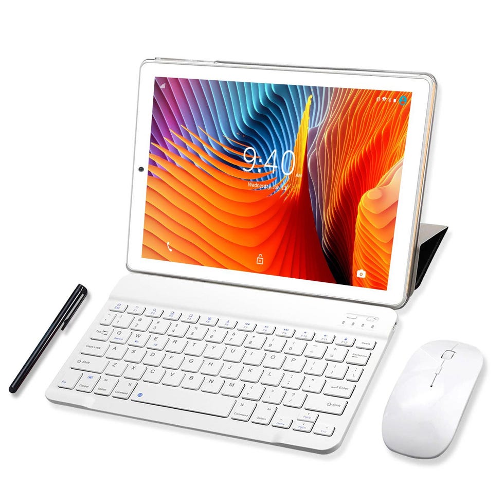 tablet con teclado y ratón