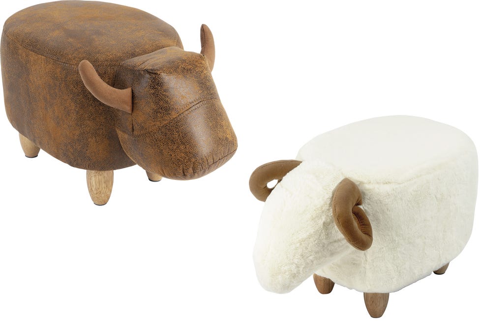 taburetes con forma de vaca