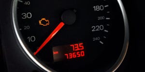 tachometer is showing an error of the engine electronics
