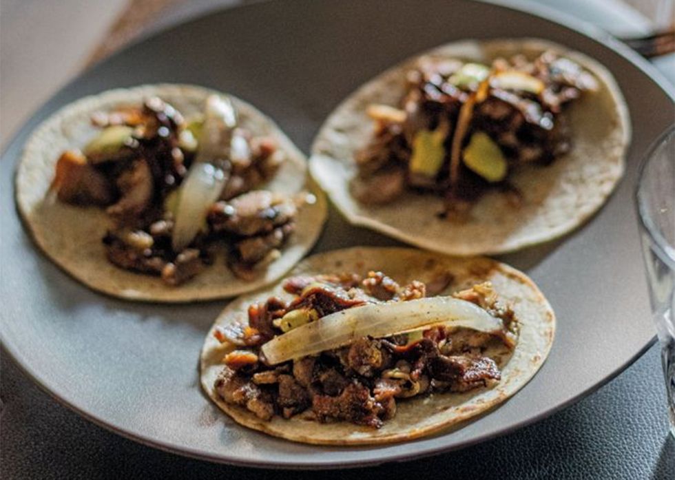 tacos árabes, precursores de los tacos pastor, del restaurante mexicano iztac de madrid