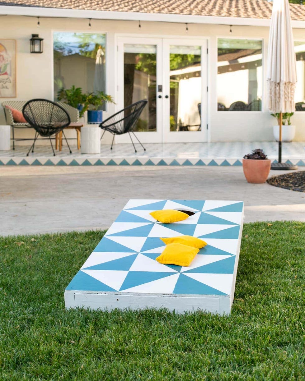 tailgate games diy painted cornhole game