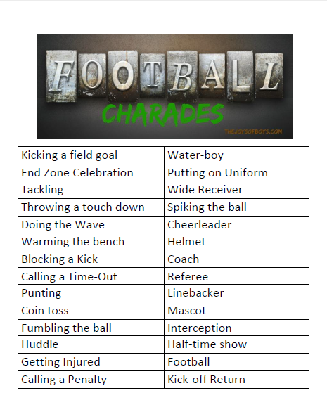 8 in 1 Football Game Bundle 2023 Super Bowl Printable Game 