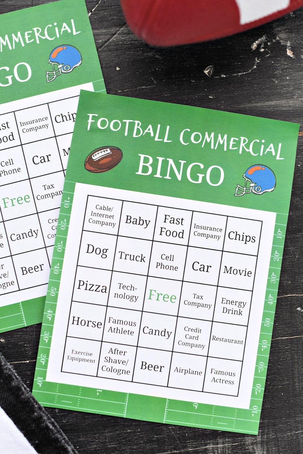 tailgate games football commercial bingo