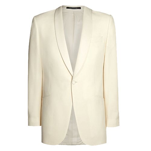 Clothing, Outerwear, White, Blazer, Suit, Formal wear, Jacket, Beige, Tuxedo, Top, 
