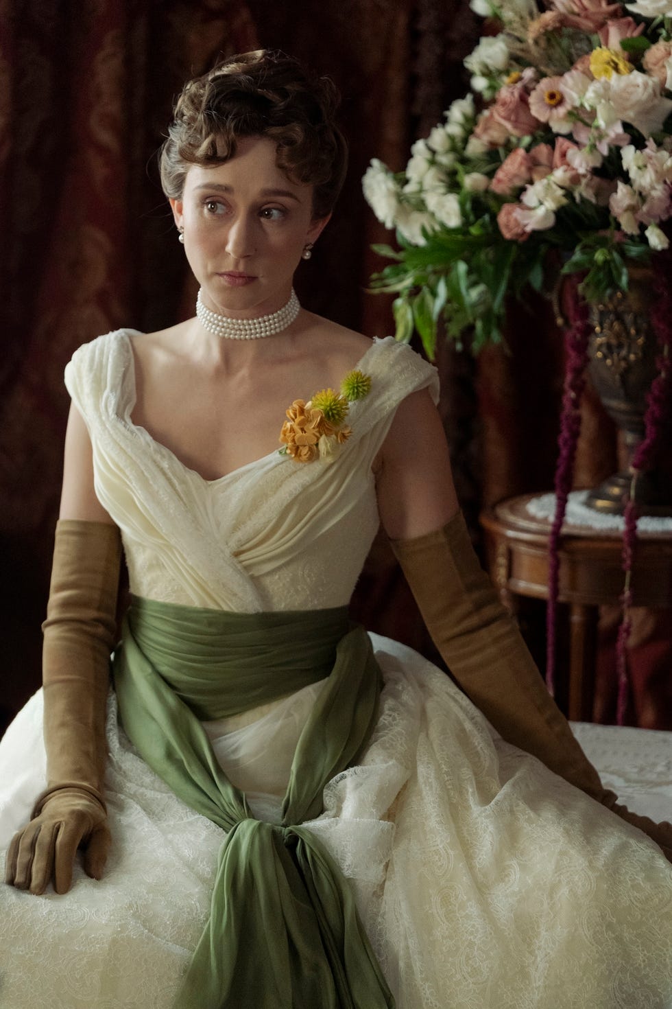 taissa farmiga as gladys in the gilded age