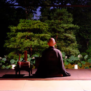 a man sitting on a bench