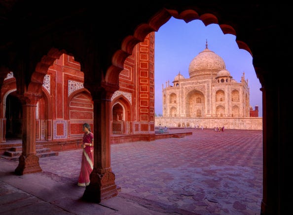 taj mahal sunrise