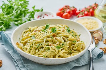 tallarines con pesto verde