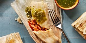 tamales with salsa