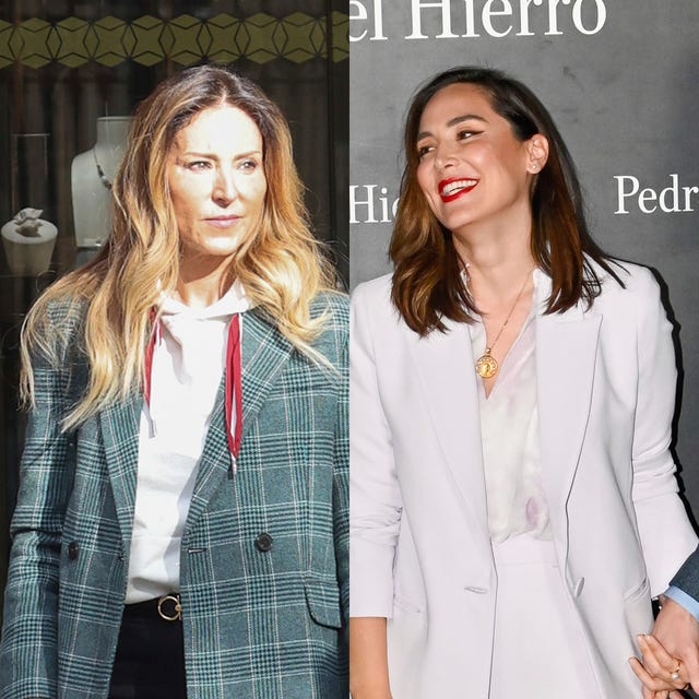 tamara falcó y carolina molas, fotomontaje con fotos de archivo