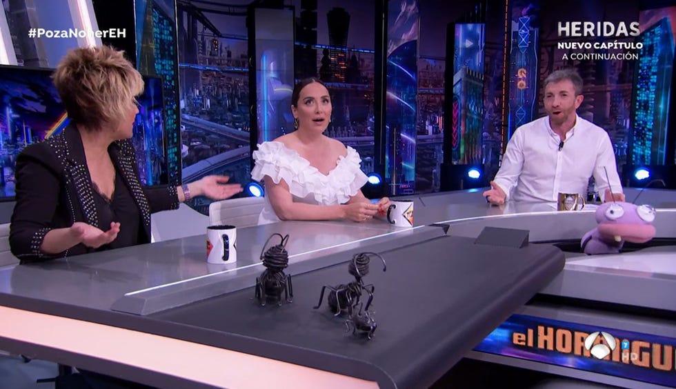 tamara falcó habla en el hormiguero sobre la polémica por su vestido de novia