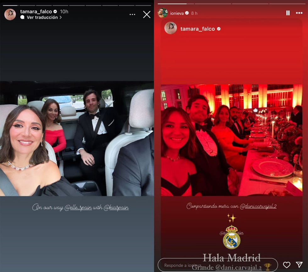 tamara con su madre y su marido en los elle style awards 2024
