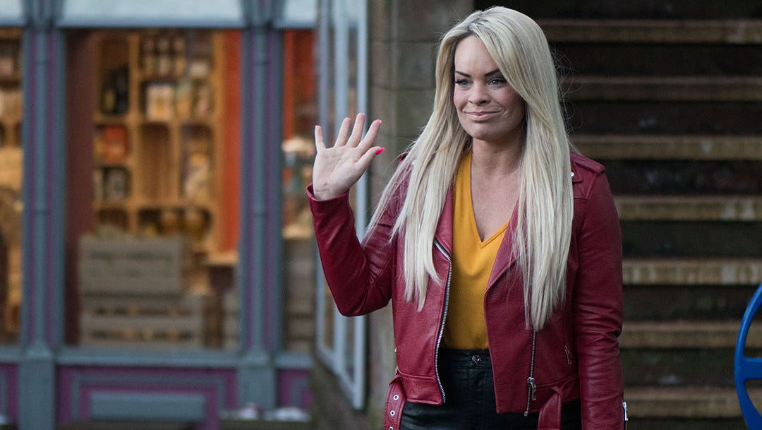Video player poster image preview for Hollyoaks Soap Scoop! Clare Devine returns