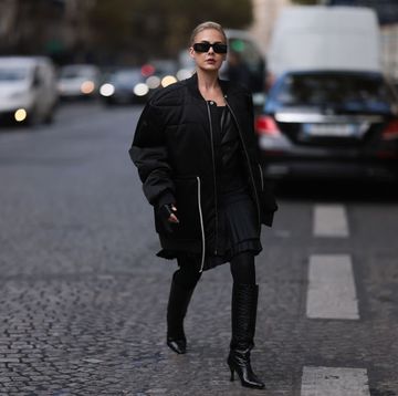 paris fashion week street style zwarte outfit