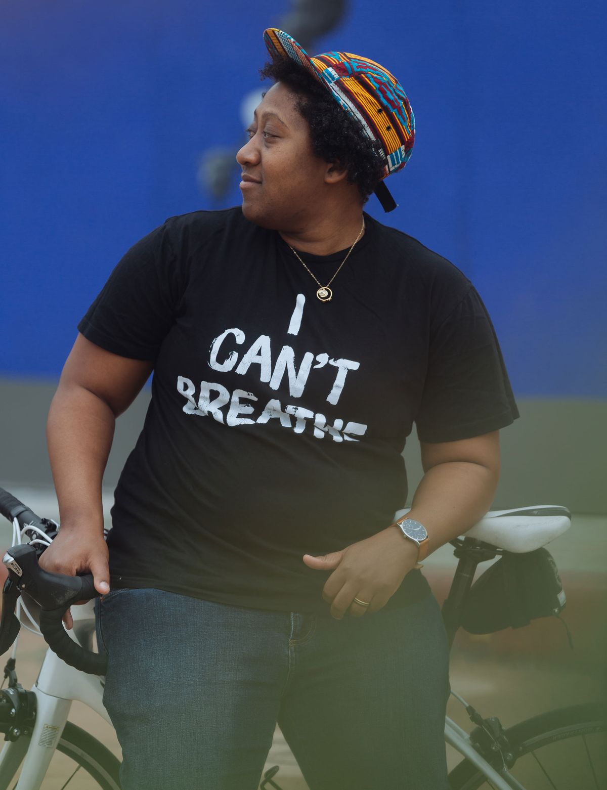 tamika butler in los angeles with their bike