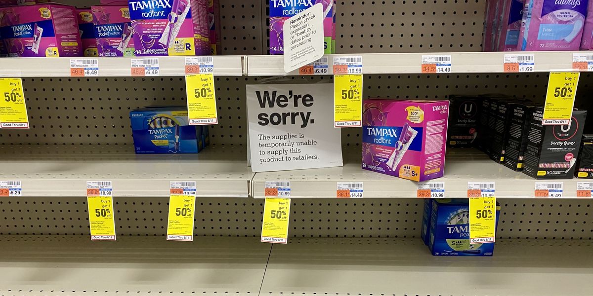 The nation's tampon shortage is affecting low-income and BIPOC the most