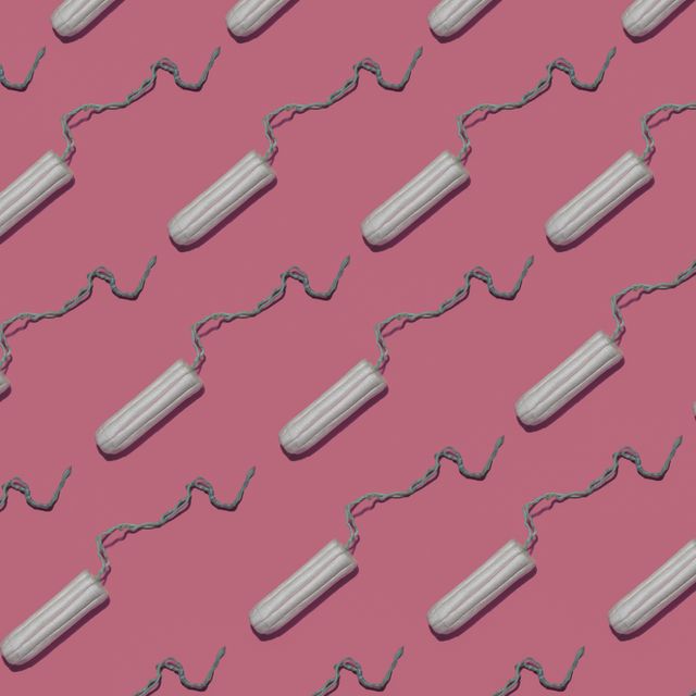 tampon shortage, tampons on pink background