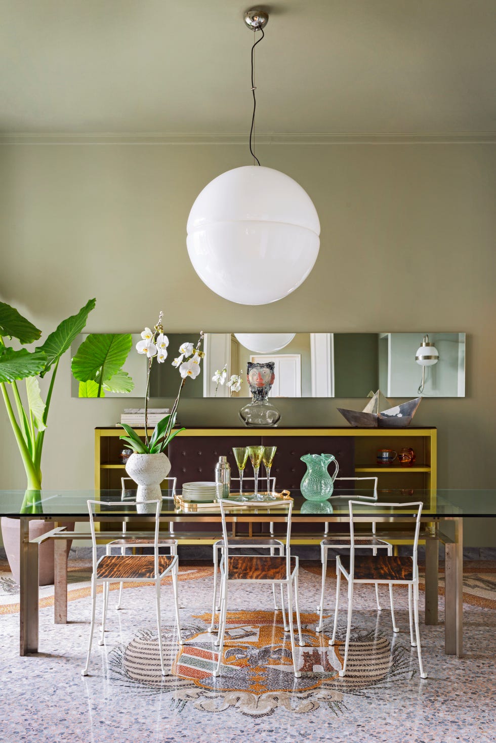 dining room in milan apartment of tamu mcpherson
