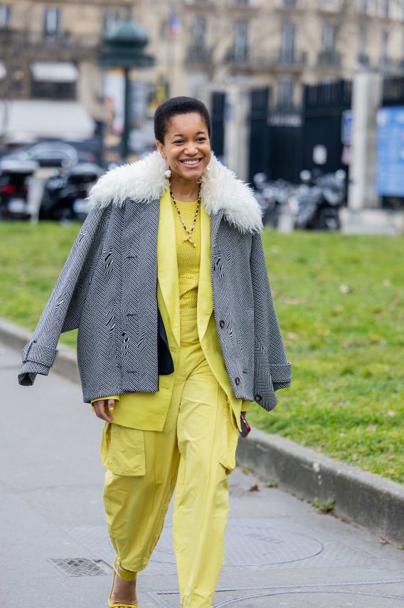 yellow monochromatic outfit