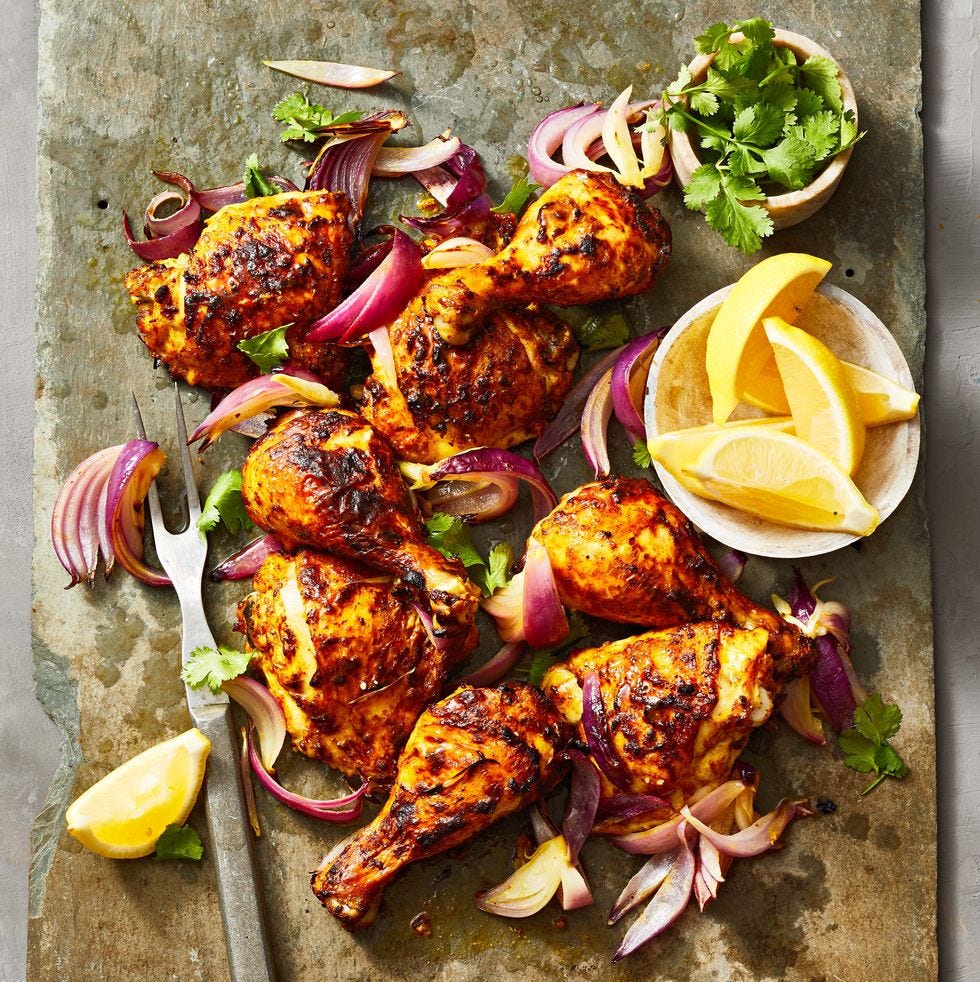 tandoori chicken with lemons