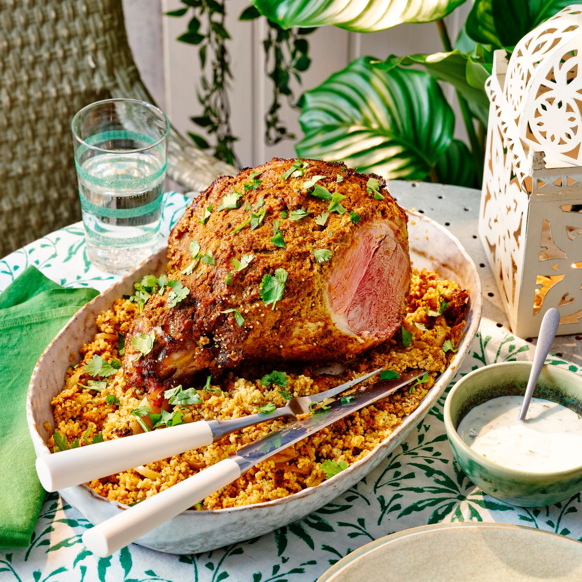 Tandoori Roast Lamb with Couscous Pilaf