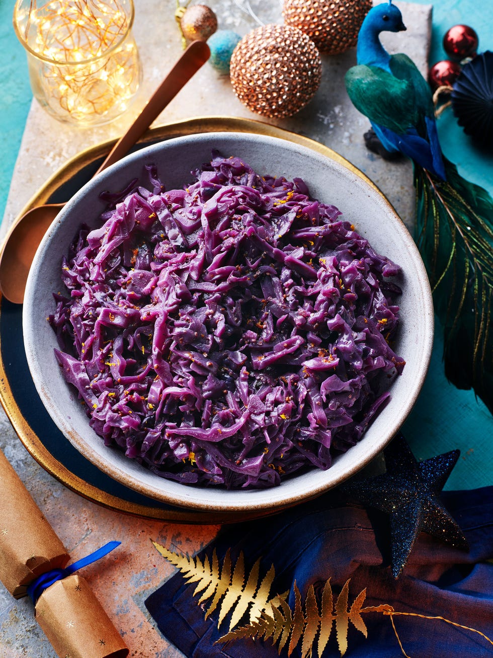tangy braised red cabbage