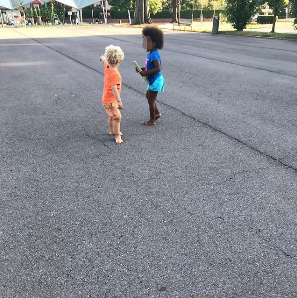 Human, Road surface, Asphalt, Child, Public space, Toddler, Walking, Sidewalk, Tar, Pedestrian, 