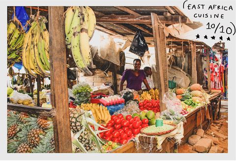 market in tanzania full of fresh fruit
