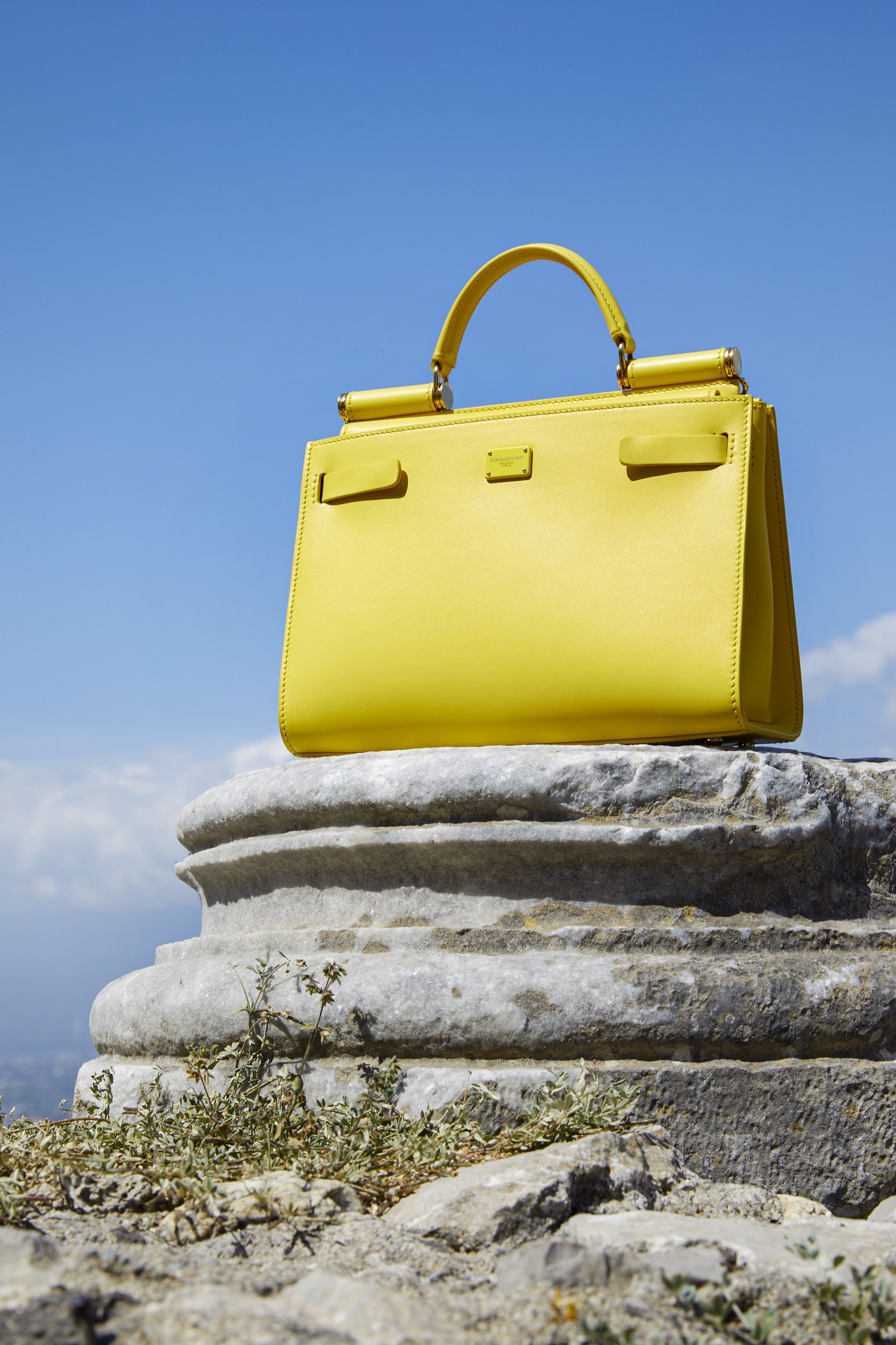 Large Sicily handbag in Yellow