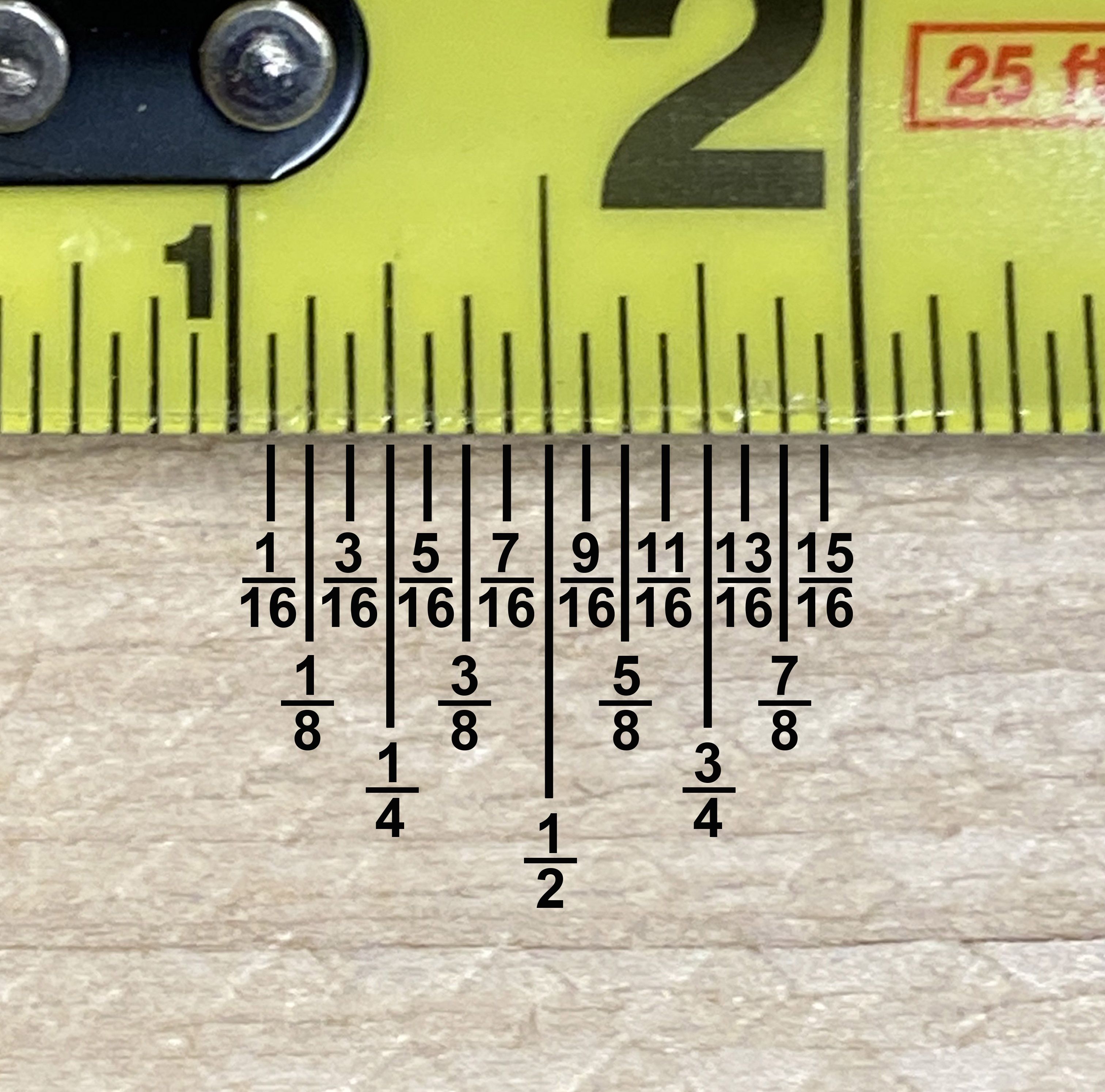 Tape measure outlet numbers