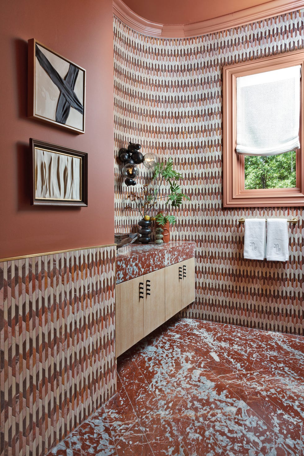 Kips Bay Dallas Showhouse bathroom designed by Atelier Davis with Artistic Tile floor kips bay dallas showhouse bathroom designed by atelier davis with artistic tile floor