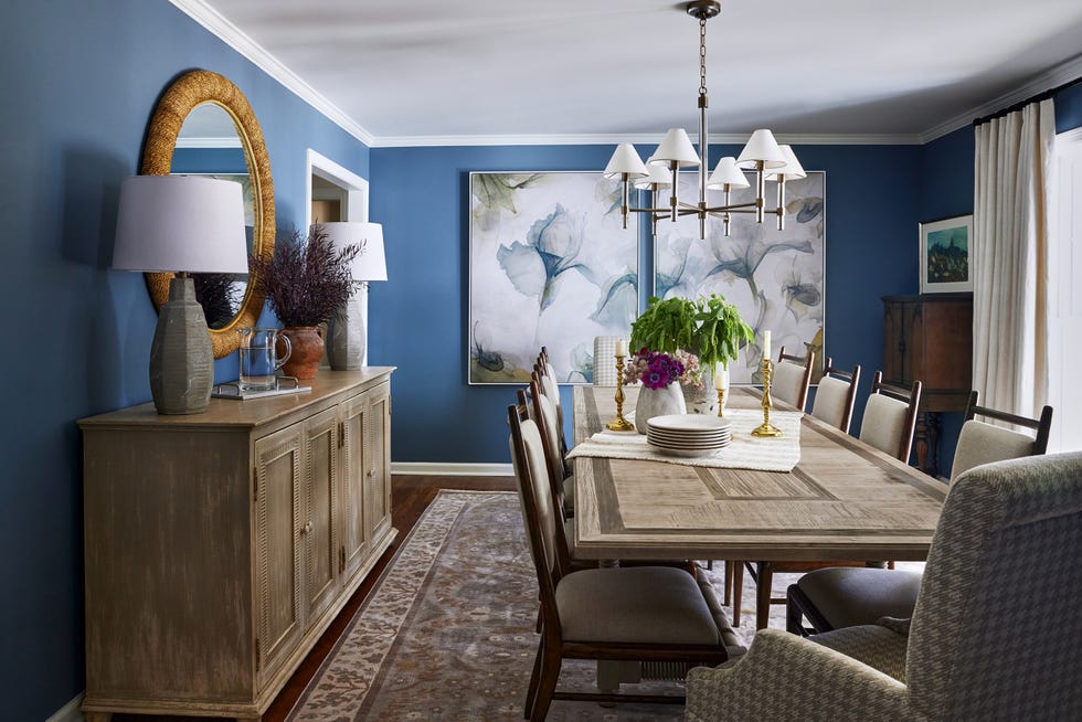 blue dining room