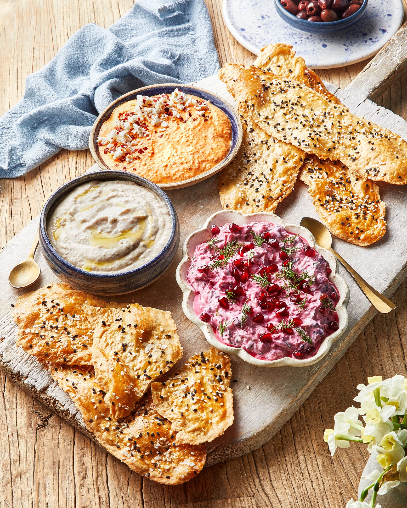 beetroot and pomegranate tzatziki