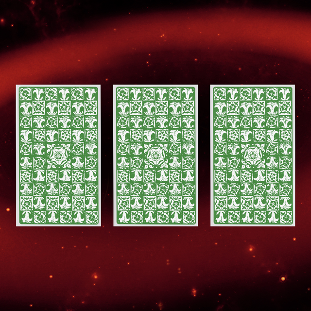 three tarot cards face down