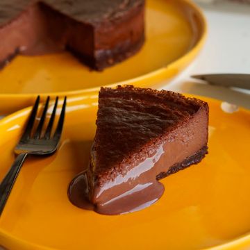 una tarta de chocolate