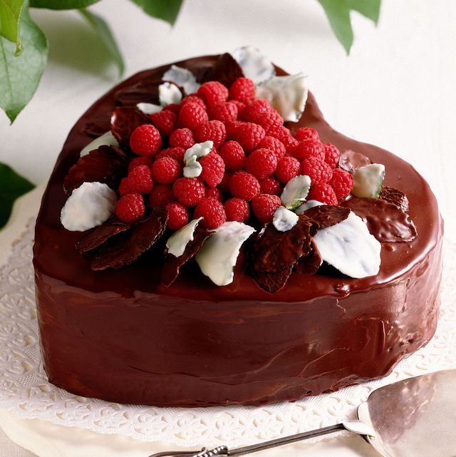 tarta de chocolate con forma de corazón