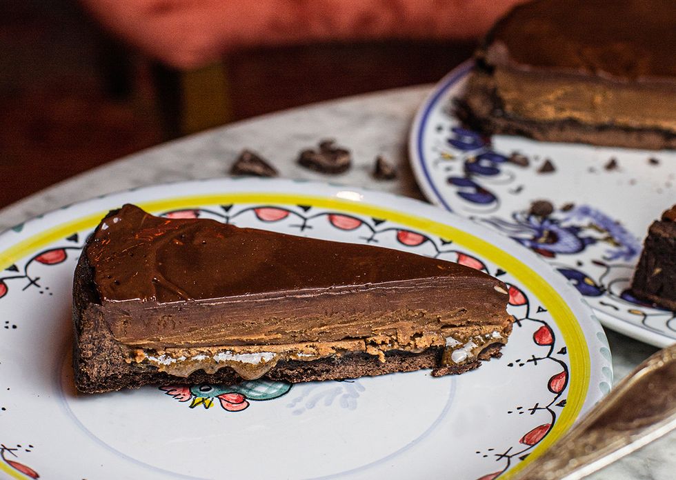 tarta de chocolate choco boom boom, del restaurante villa capri de madrid
