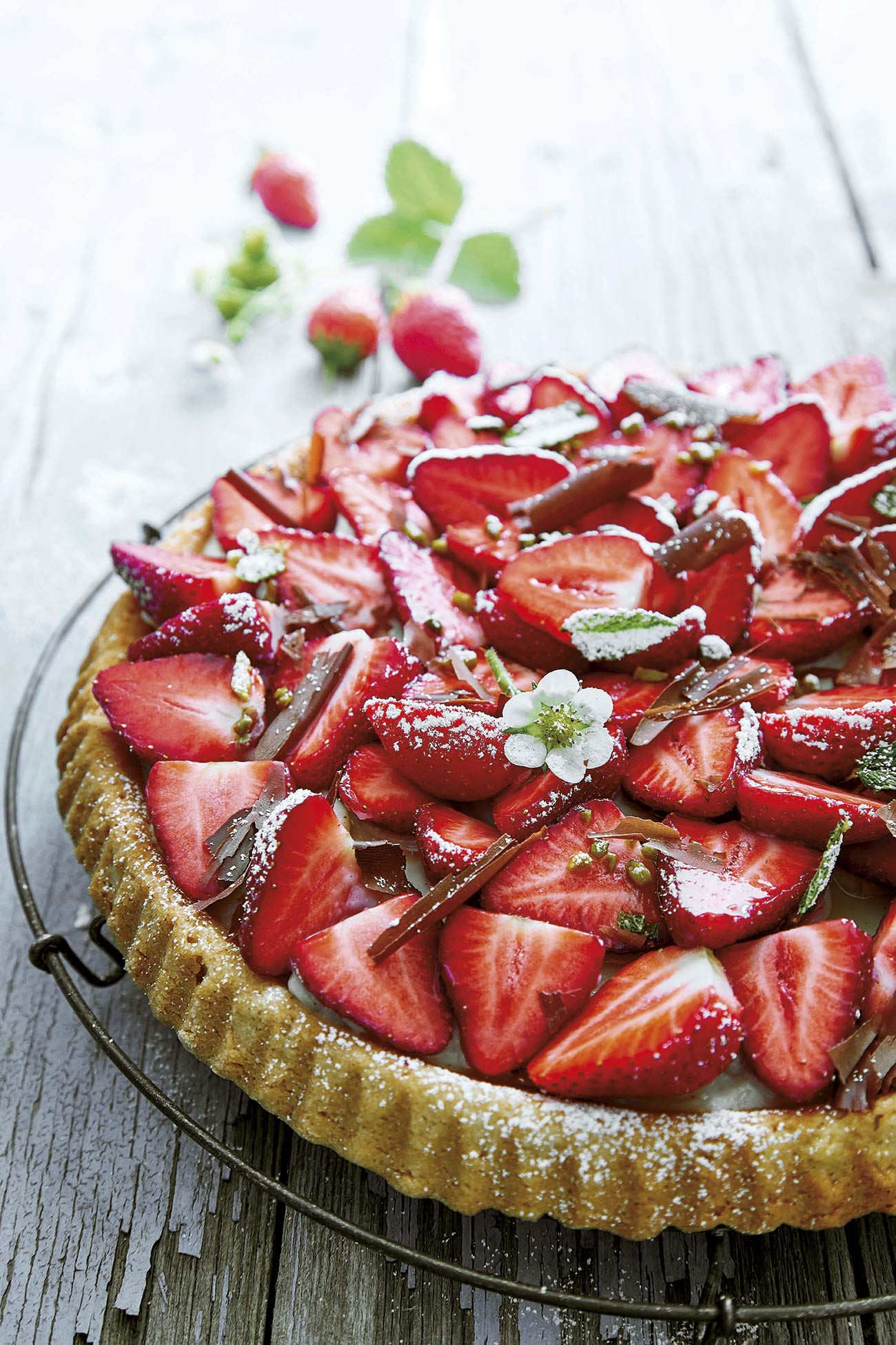 tarta de fresas y crema