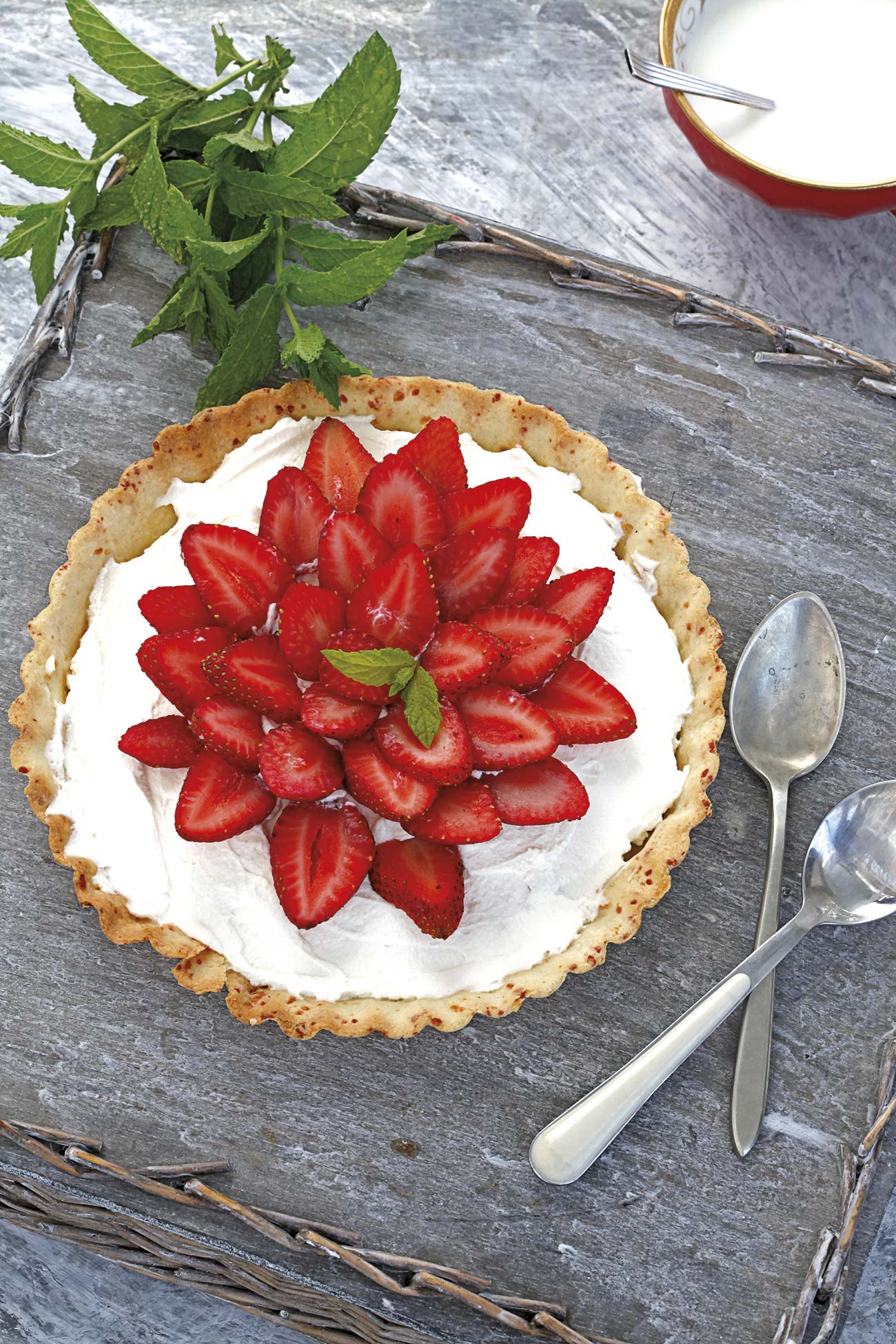 tarta de queso mascarpone y fresas